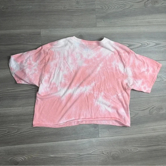 coco + pine Too Sassy For You Pink Tie Dye Cropped Shirt - Picture 3 of 3